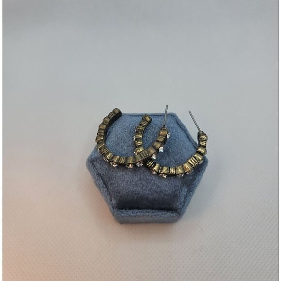 PREMIER DESIGNS Brass Hoop Earrings - Picture 2 of 6